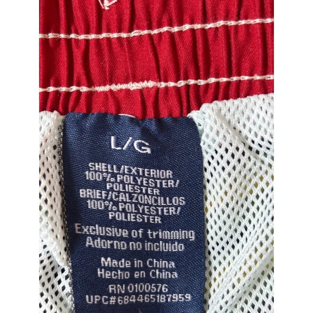Caribbean Joe Mens‎ Swim Trunks Large Tropical Parrot Floral Board Shorts Black